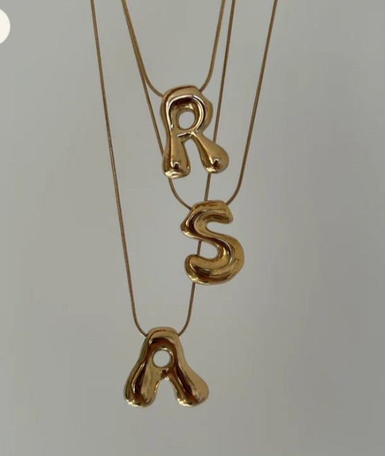 Initial Necklace Anti-Tarnish || Waterproof